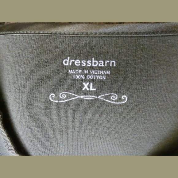 Dressbarn Green Henley Top Size XL - Picture 7 of 8